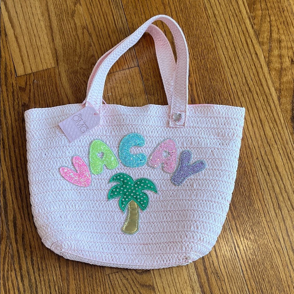 MISS GWEN'S OMG ACCESSORIES VACAY STRAW TOTE BAG NWT